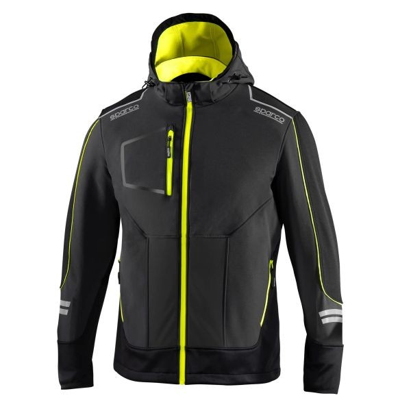 2x ✅Fits SPARCO TEAMWORK 02412 GSGF/XL jacket fleece grey/yellow flu ⭐UK Seller⭐