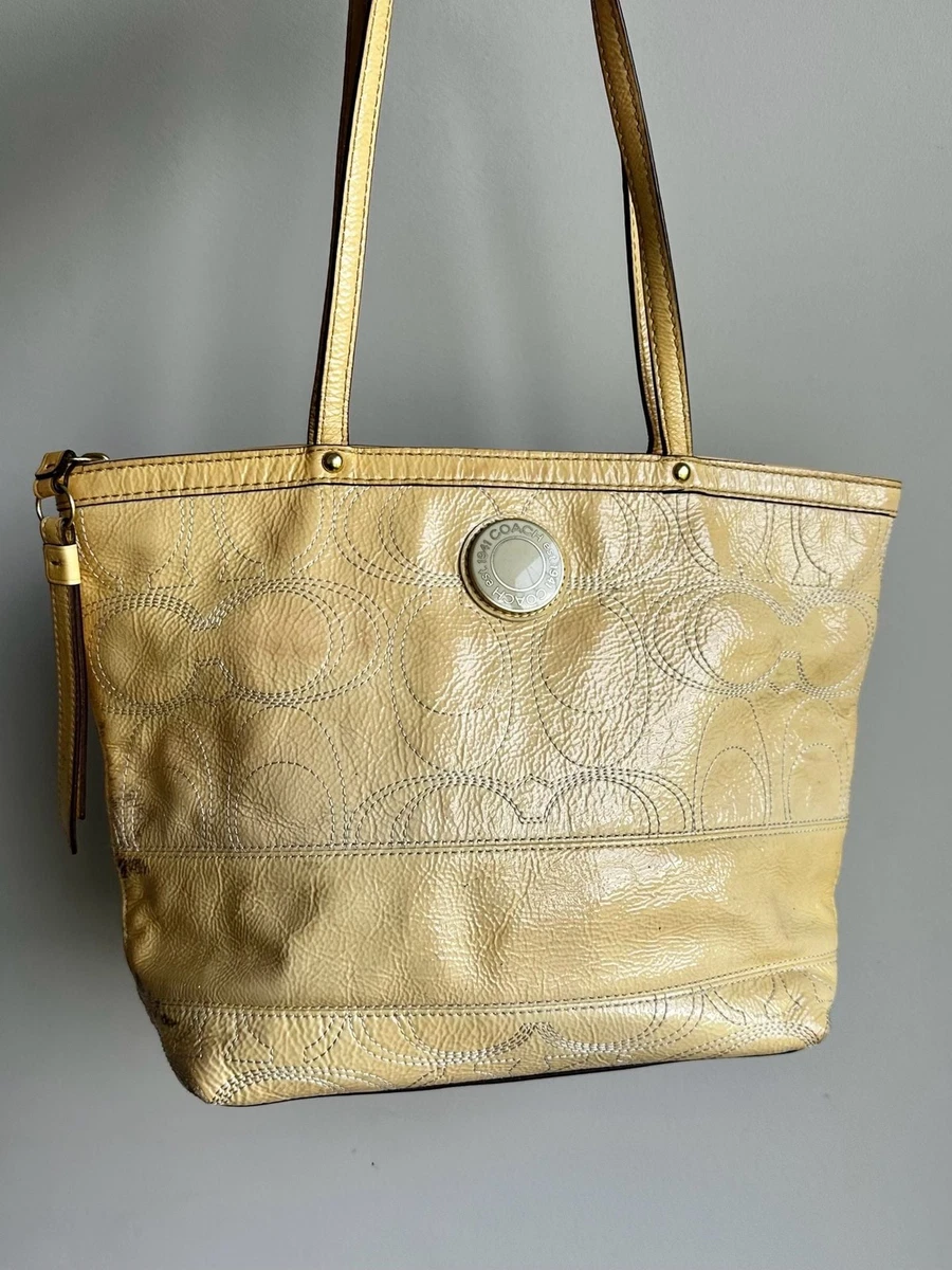 バッグ COACH Signature Yellow Handbag Coach Yellow Bags & Handbags for Women for sale - eBay