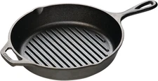 Lodge Cast Iron Grill Pan, 10.25-Inch