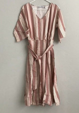 Girl With Curves Linen Blend Midi Dress - Misty (Sz Tall Small) a491873 -