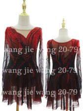 New Ice Figure Skating Dress Figure Skating Dress For Competition black red