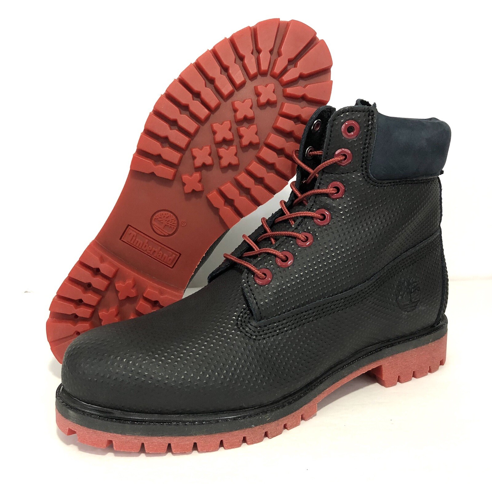timberland black red