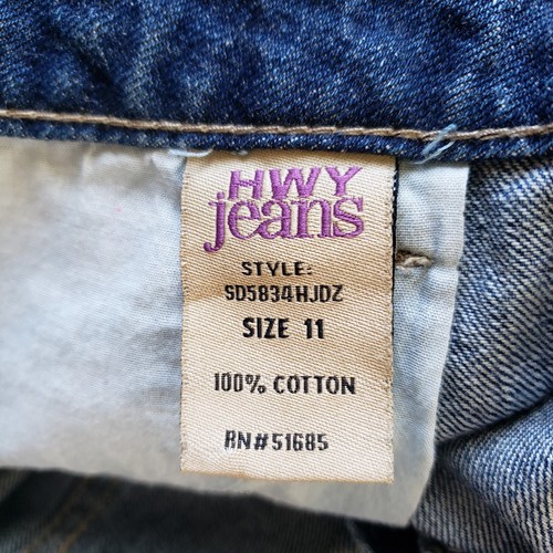 Highway Jeans Shorts Juniour Size 11 Blue Denim Cut Off High Rise Distressed - Picture 6 of 8