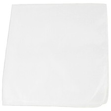 Set of 420 White Unisex Solid Cotton Plain Bandanas - Bulk Wholesale White 