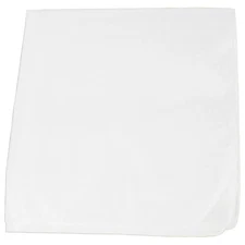 Set of 420 White Unisex Solid Cotton Plain Bandanas - Bulk Wholesale (White)