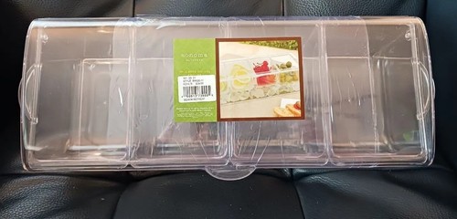 Chip & Dip server, keeps dips cold, 3 Sections, Parties, Buffet, Holidays