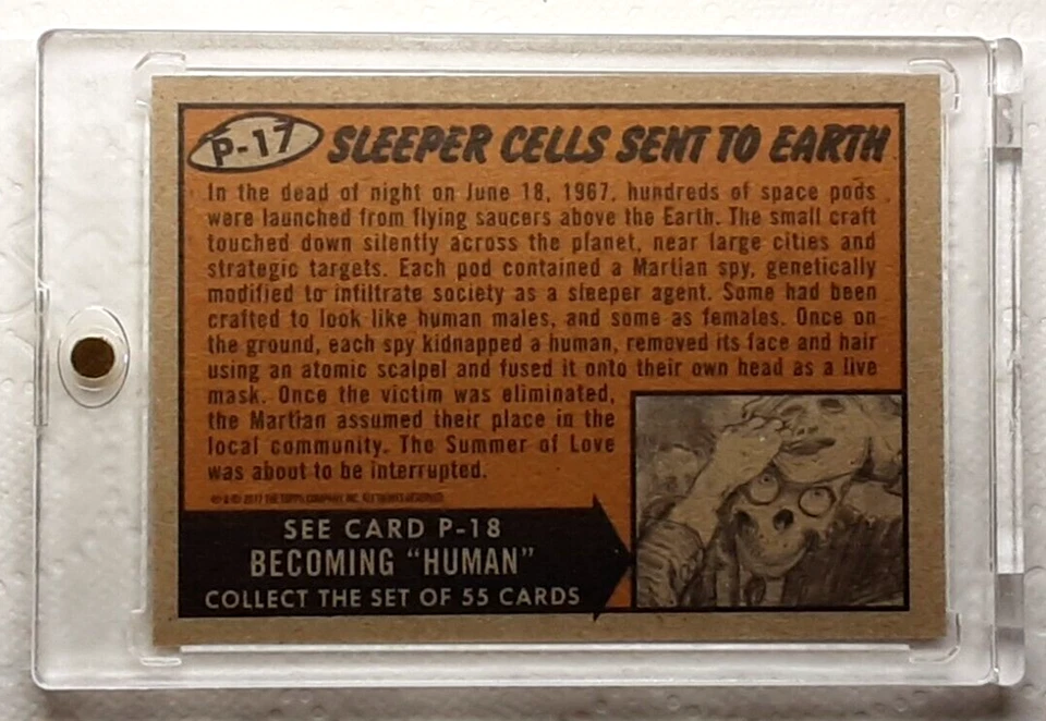 2017 Mars Attack's The Revenge  Bronze Card P17 SLEEPER CELLS SENT TO EARTH - Image 2 of 3