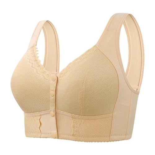 Front Snap Comfort Bra Senior Women Breathable Lift Support Wireless Underwear - Picture 40 of 44
