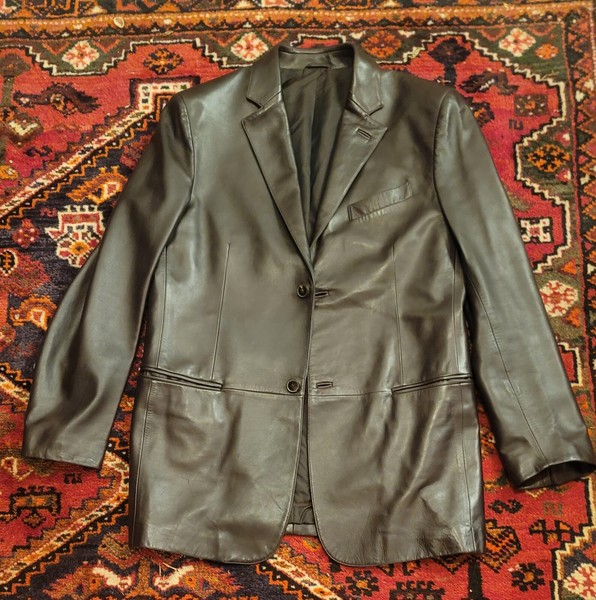 BNWOT Ermenegildo Zegna brown leather jacket