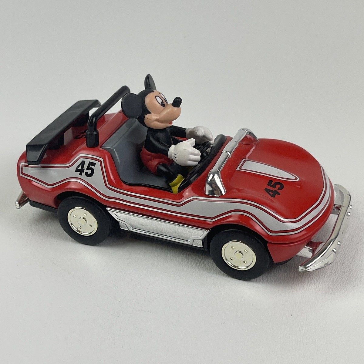 Vintage Disney Mickey Mouse No 45 Pull Back Red Convertible Toy