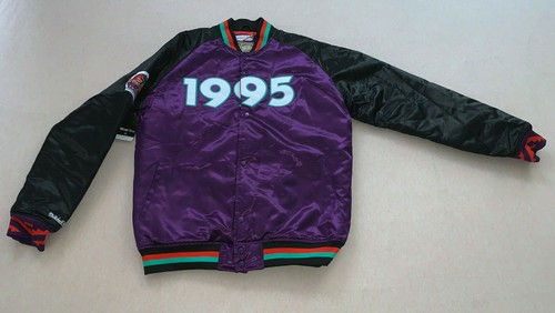 Mitchell Ness Phoenix 1995 All Star Game 🌵 Black Purple Authentic SATIN JACKET - Picture 4 of 24