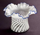Fenton Blue Ridge Opalescent Ruffle Vase