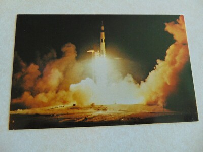 B838 Postcard The Launch of Apollo 17 Florida FL