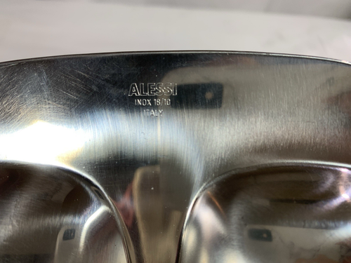 MCM Alessi Stainless Steel Tray Divided Serve Ware Tray Retro Tray Mid Century - Picture 3 of 3