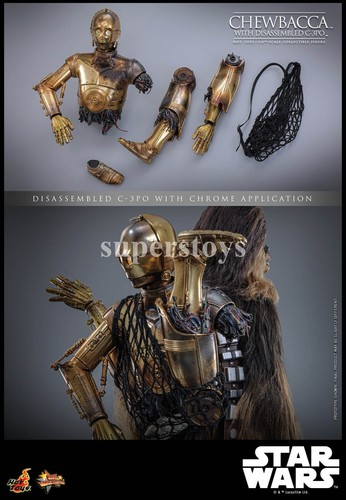 Pre-order Hot Toys MMS766 1/6 Star Wars Chewbacca with Disassembled C-3PO Figure - Picture 19 of 20