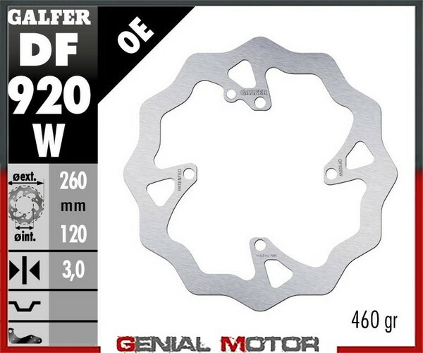 Galfer Front Brake Disc WAVE FIX 260x3mm SHERCO 300 SEF-R FORK WP-KYB 2014>2015