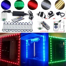 USA LED Window Store Front Lights Module 10~80ft Strips & Power Supply & Remote