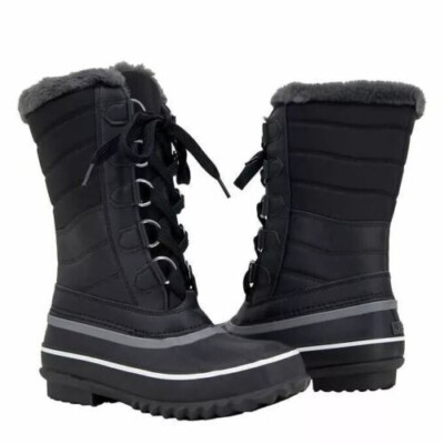 Jbu Sabine Damen ' Größe 9 Wasserfest Winterstiefel, Schwarz