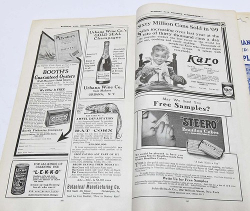 VINTAGE OCTOBER 1910 NATIONAL FOOD MAGAZINE WHAT TO EAT & HOW TO LIVE w/ ADS - Picture 13 of 15