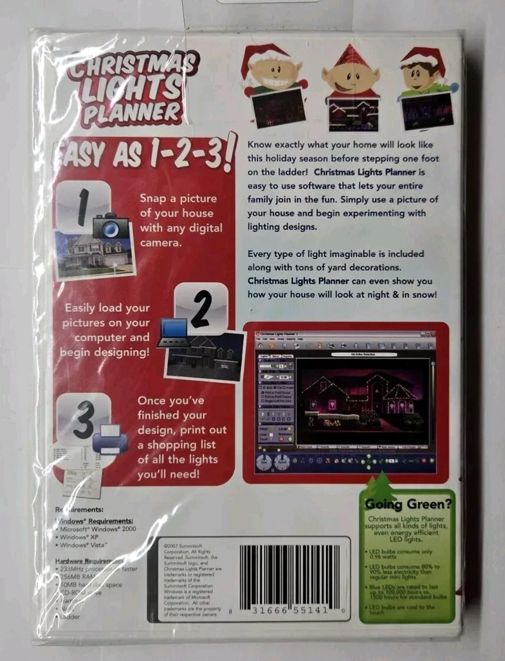 Christmas Lights Planner (CD-ROM, 2007) Design Your Holiday Lighting Display - Image 2 of 2