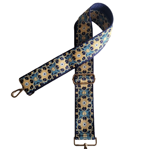 Adjustable Wide Blue Crossbody Strap Replacement for Handbag Purse 2" Guitar - Picture 1 of 19