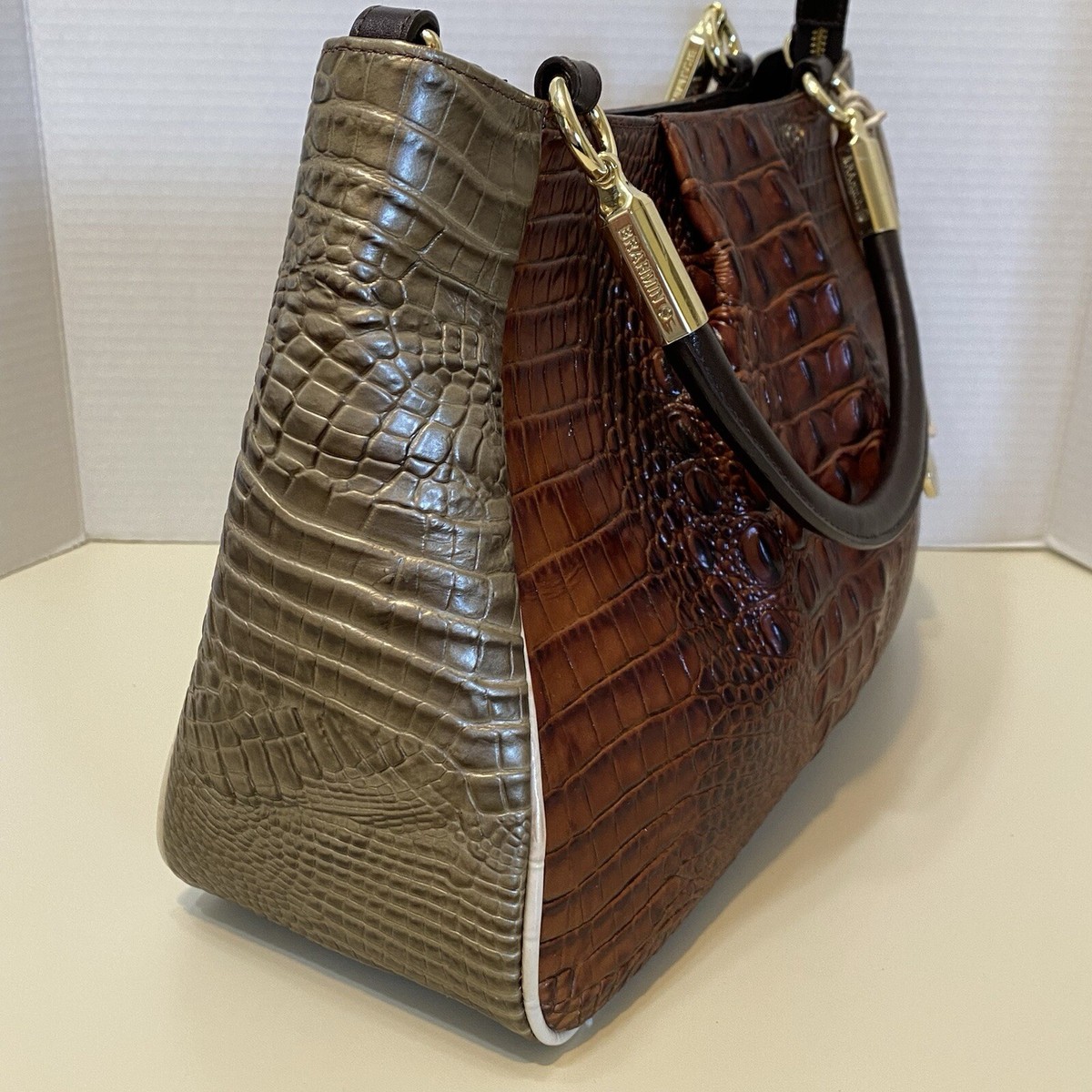 Brahmin RUBY PECAN AZUMA Satchel Crossbody Tri-Color NEW $365 | eBay