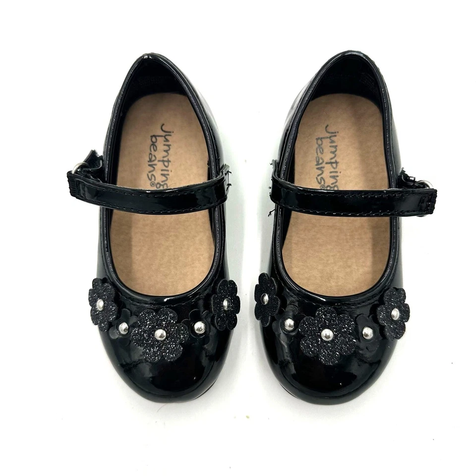 New W/O Tags Jumping Bean Mary Jane Flower Shoes, Sz Toddler 6 (T6-A) - Image 2 of 4