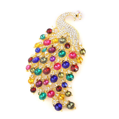 Lovely Vintage Brooch Aurora Borealis Rhinestones Gold Tone Lovely Vintage Brooch Aurora Borealis Rhinestones Gold Tone
