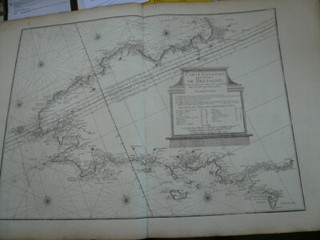 Carte Generale des Costes de Bretagne Anville J.B.B. anno 1773 VERY SCARCE