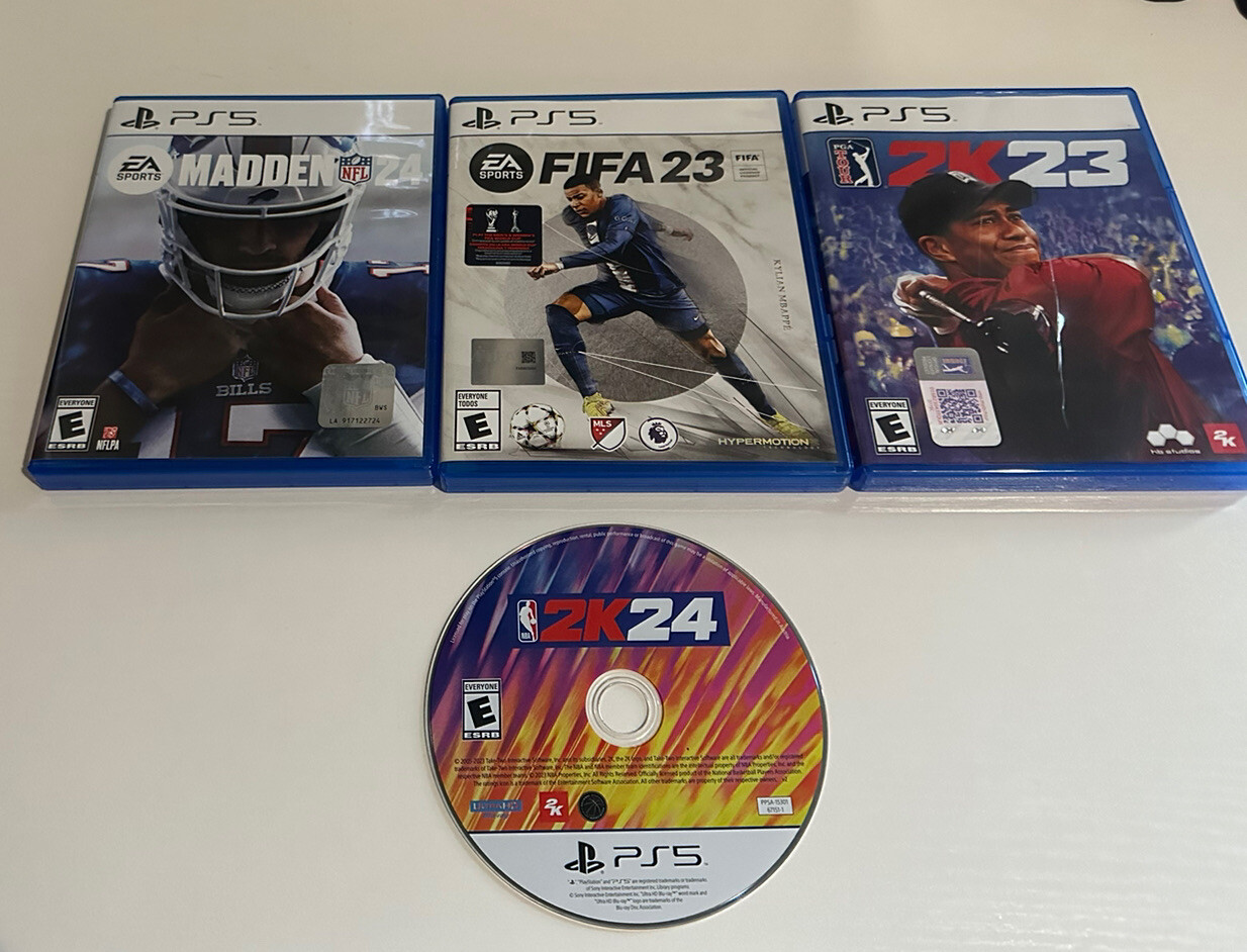 PS5 video games sports bundle; Madden 2024;FIFA 2023; PGA Tour 2023; NBA 2024-image