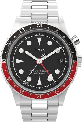 Timex TW2W22700 Men's Waterbury Traditional GMT Silver Watch