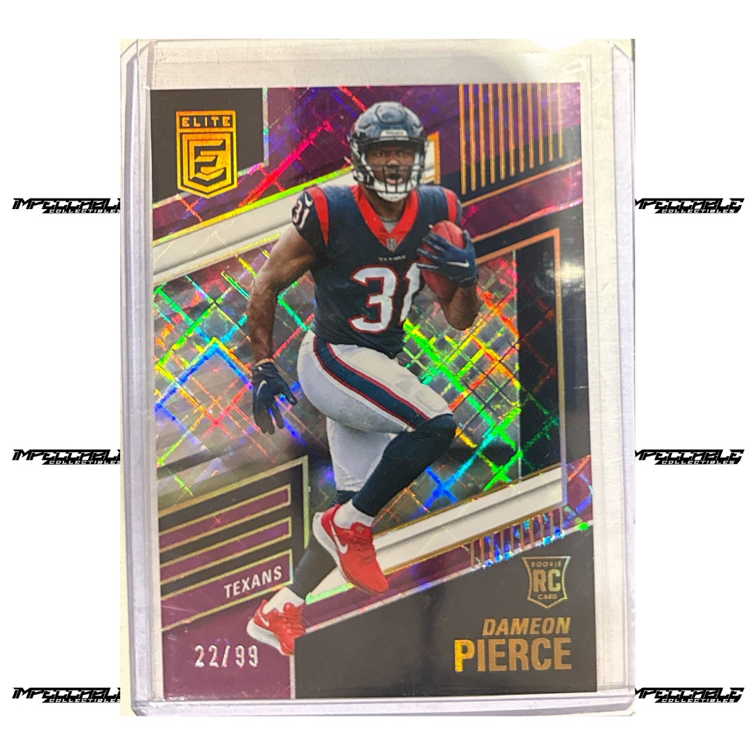 2022 Panini Donruss Elite - Purple Rookies #161 Dameon Pierce /99 (RC)