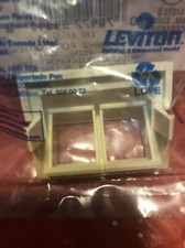  4 Pack Leviton White Wallplate 2-Port Angled Quickport 45 Adapter 41294-2QW