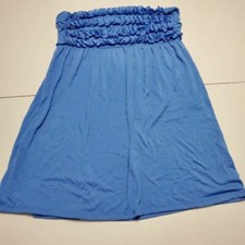 Ocean Pacific Womens A Line Skirt Blue Tiered Ruffles Elastic Waist Pull On XL