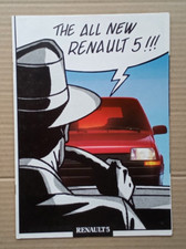 Renault 5 TC TL GTL TS Auto TSE GT Turbo brochure Regno Unito 1985. 28 pagine.