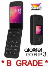 UNLOCKED / T-Mobile / Tello Alcatel GO FLIP 3 4052W 4G LTE Smart Phone *B GRADE