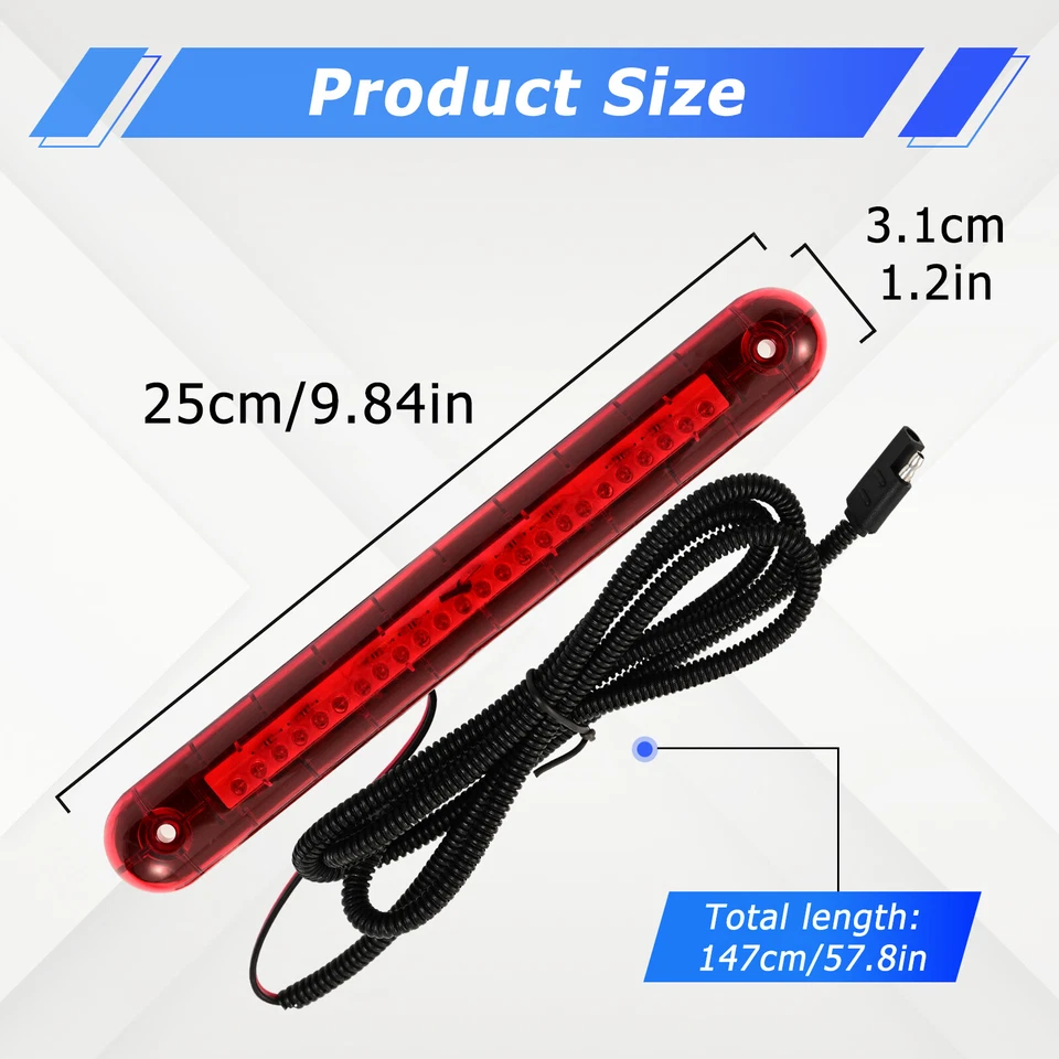 RV Motorhome 3rd Brake Stop Light For Holiday Rambler Monaco Roadmaster 24 LEDS. Foto 4 de 4