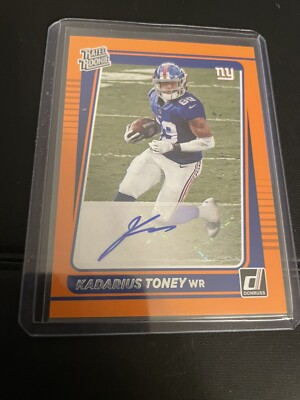 2021 Donruss Rated Rookie Orange #264 Kadarius Toney Auto Chiefs Giants RC
