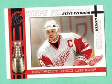 (1) STEVE YZERMAN  2003-04 PACIFIC QUEST FOR THE CUP # 41 WINGS  CARD (J5426)