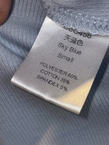 Sky Blue Ribbed Tank • Unknown Brand • Excellent Condition • Size Small - Picture 4 of 4
