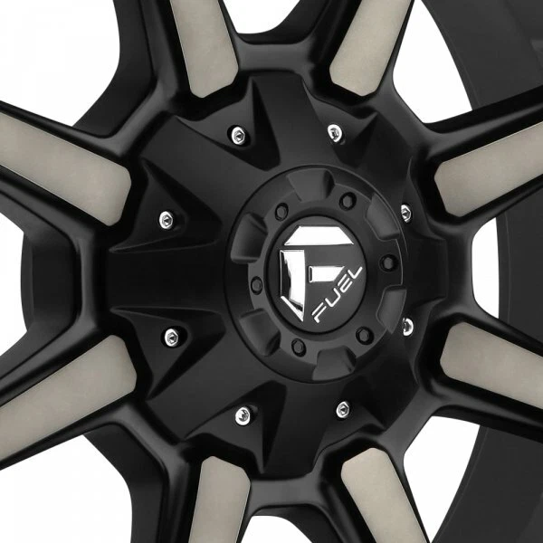 20 BLACK TINT FUEL WHEELS RIMS COUPLER D556 GMC SIERRA RAM 1500 Foto 2 de 4
