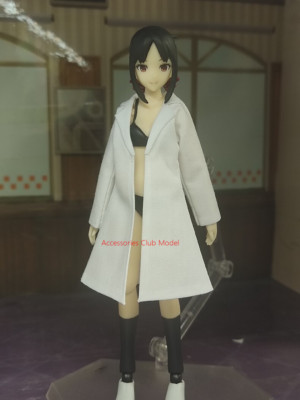 Lab Coat Figure 1/12 Custom Female White Lab Coat for 6