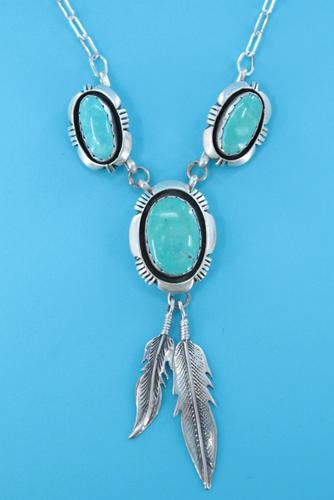 Collar Atrapasueños Leonard & Marion Nez Nativo Americano Turquesa Plata LM - Imagen 4 de 16