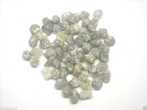 3.00 CARAT RAW UNCUT NATURAL REAL WHITE / GREY ROUGH DIAMOND LOT 2.00-3.20 MM - Picture 2 of 3