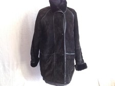 Jacke Frau Schwarzes Leder (VF02/17/2-21P)