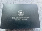 2022-P Proof US Mint American Liberty 1 oz Silver Medal Box With OGP & COA