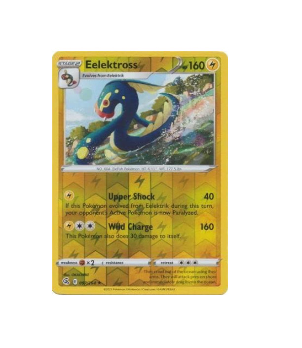 Pokemon -  Eelektross - 097/264 - Reverse Holo Rare - Fusion Strike  - NM/M