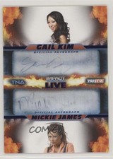 2013 TNA Impact Wrestling Live Dual Blue 11/25 Gail Kim Mickie James Auto 0c3