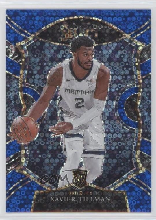 2020-21 Panini Select Concourse Blue Disco Prizm /25 Xavier Tillman #95 w6g