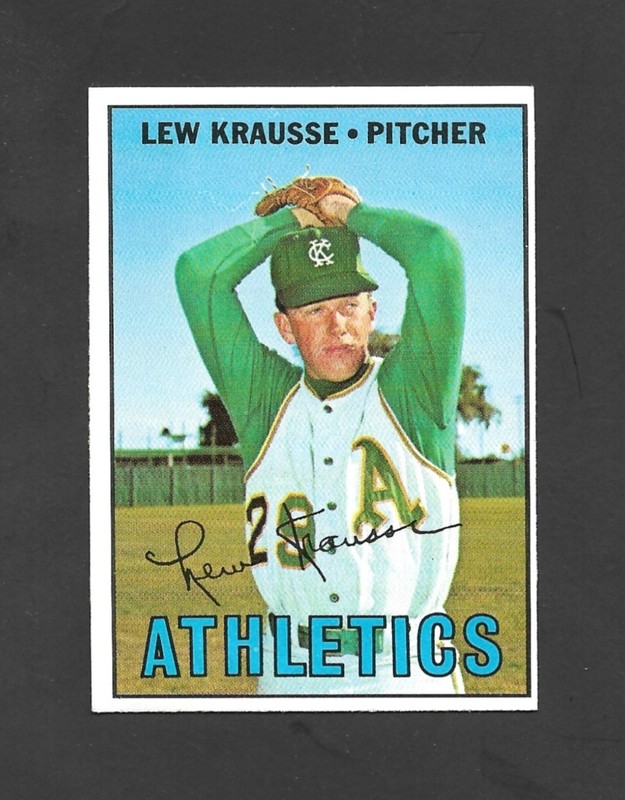 1967 TOPPS #565 LEW KRAUSSE - ATHLETICS - HIGH # ~ NM